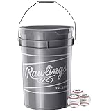 Rawlings Sporting Goods R100p Exclusive Edition High School Baseball 24 Bucket 24 Ball Pack W/Bucket White