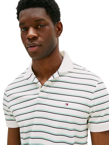 Image of Tommy Hilfiger Mens Short Sleeve Casual Polo Shirts in Regular Fit with Liquid Cotton