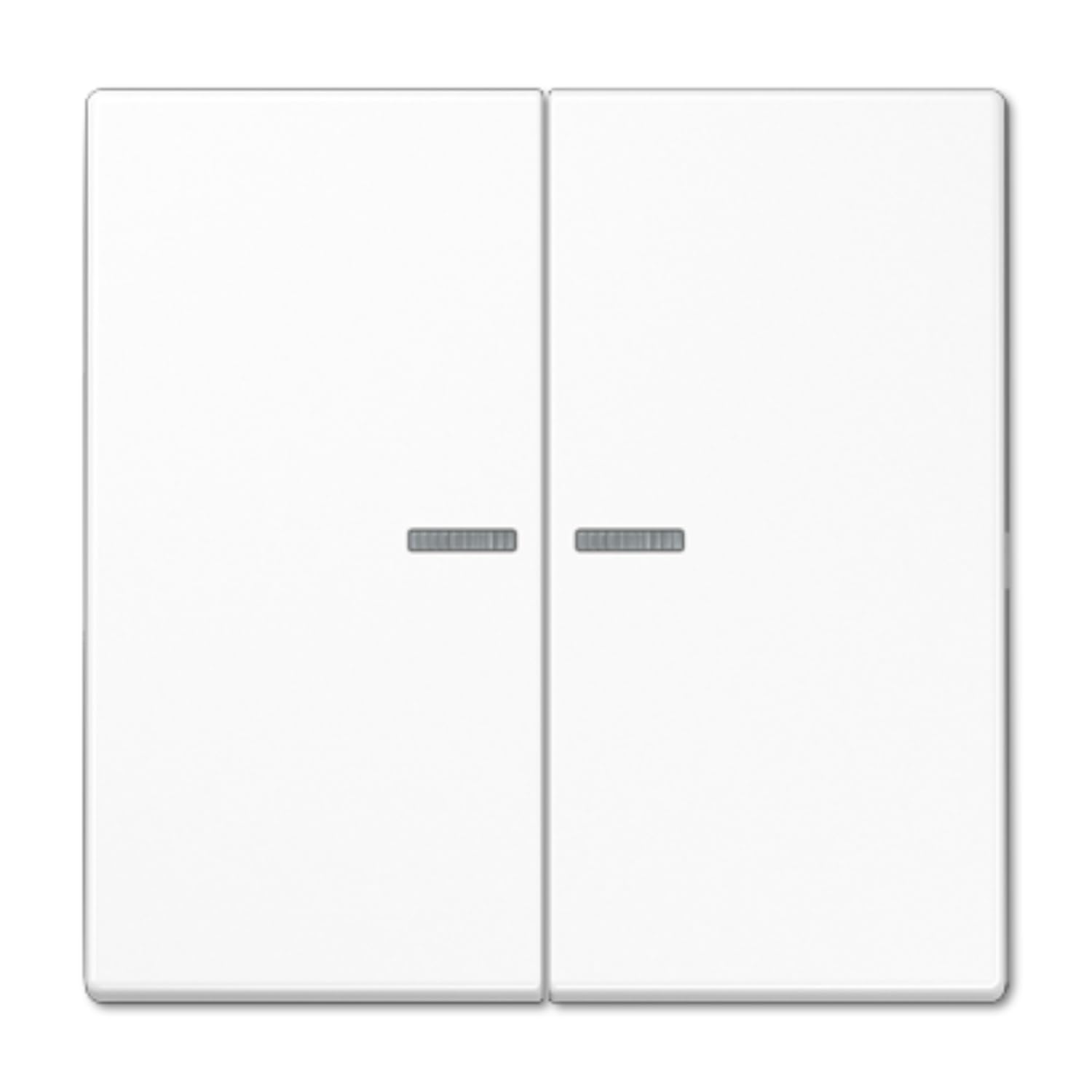 Alpine White Double Push Button with LS Viewfinder (JUNG LS102KO5WW)