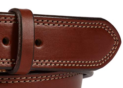 Handcrafted Double Stitched Bridle Leather Belt, 100% Solid Leather Belt, 1-1/2" Amish Made in Lancaster PA3