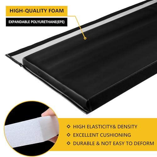 Image of 72 inch Tall Basketball Pole Pads, All-Weather Square Basketball Pole Padding Outdoor, 2 inch Thick Heavy Duty Wrap-Around Protective Pads for Fixed Height & Adjustable Basketball Hoop Poles