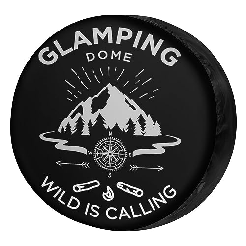 Image of Glamping Camping Spare Tire Cover Dust-Proof Wheel Tire Cover Fit Trailer, RV, SUV and Many Vehicle 12inch