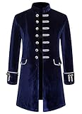 Photo Gallery huixin vintage uomo giubotto steampunk gotico medievali giacca trench collo coreana velluto caldo outwear smoking (blu navy,xl) Photo Gallery huixin vintage uomo giubotto steampunk gotico medievali giacca trench collo coreana velluto caldo outwear smoking (blu navy,xl)