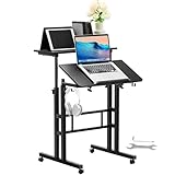 VEVOR Mobile Standing Desk,...