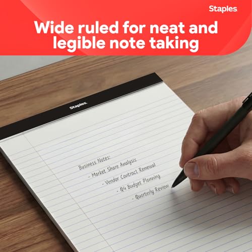 Bloc-notes Staples 21,6 x 35,6 cm blanc lot de 12 pour prise de notes - 5