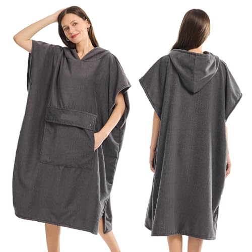 Poncho de bain adulte serviette poche absorbant et compact - 2