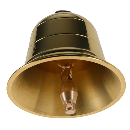 QUMIIRITY Campana Dorada Vintage de Cobre Colgante Decorativo para Timbres y Campanas de Viento Adorno Metálico para Ventanas y Jardines