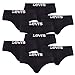 Produktbild 8er Pack Levis Men Solid Basic Brief Shorts Slip Herren Unterhose Pant Unterwäsche, Farbe:884 - Jet Black, Bekleidungsgröße:S