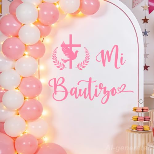 Decoración adhesiva para bautizo Mi Bautizo miniatura 1