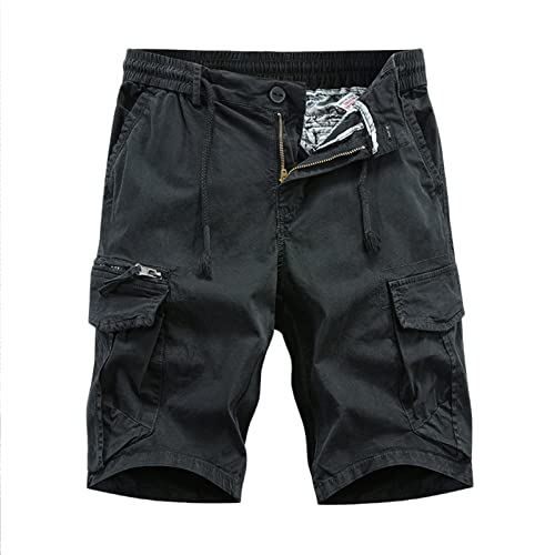 Short cargo homme baggy léger pantalon d'été noir taille M