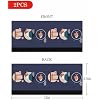 Blue Japanese Refrigerator Door Handle Covers Set of 2, Harmony Cherry Mount Fuji Cartoon Wave Fish Kitchen Appliance Covers Handle Decor Protector for Ovens Dishwashers Microwave Ornaments