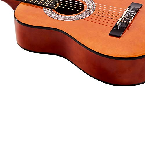 ADM Beginner Classical Guitar 1/2 size 34 Inch Nylon Strings Wooden Guitar, Sunset