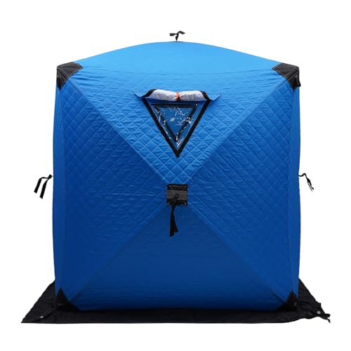Portable Ice Fishing Tent,Freestanding Fishing Shelter with Built-in Storage Pocket Windscreen Fabric,Thermal Ice Fishings Shanty for Parks,Backyards,Playdates,Picnics