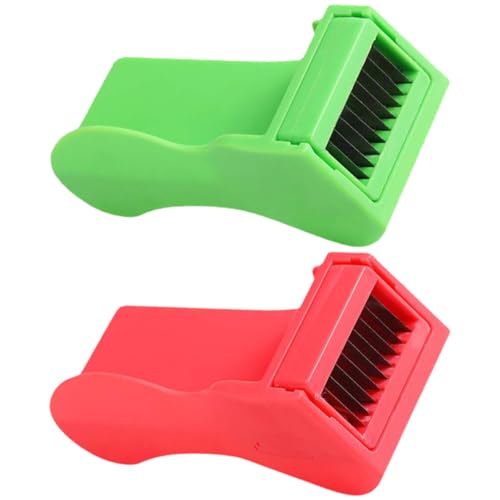 iplusmile Rallador de Verduras Multifuncional para Cocina, Cortador de Judías Verdes y Guisantes, 2 Piezas (rojo y Verde), Mango Ergonómico, Rallador para Alimentos Seguro y Versátil,