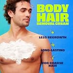Nair Men Hair Remover Body Cream, Quick and Easy Body Hair Removal Cream for Men, Aloe and Lanolin, Dermatologist Tested, 12 Oz - Image 2