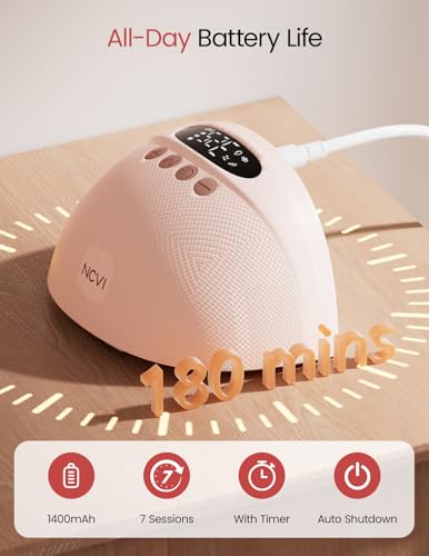 NCVI Wearable Breast Pump Hands Free, Portable Electric Breastfeeding Pump with 1500mAh Battery, Quiet Operation, Smart LED Display, 4 Modes & 9 Levels, 19/21/24mm Flanges, 2 Pack - Image 6