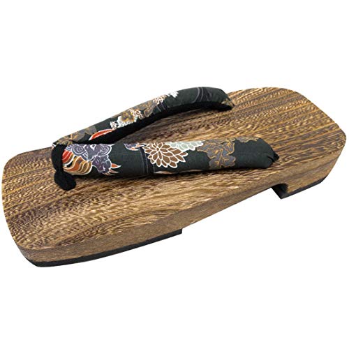 KYOETSU Men's Japanese Wooden Geta Sandals Brown (8-9 US/26cm, 9)