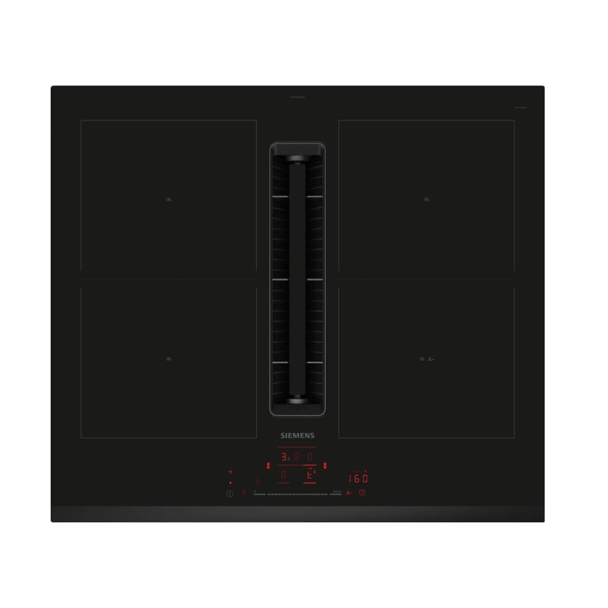 SIEMENS CombiZone - Placa de inducción de aspiración ED631HQ26E IQ500, 60 cm, CombiZone Slider