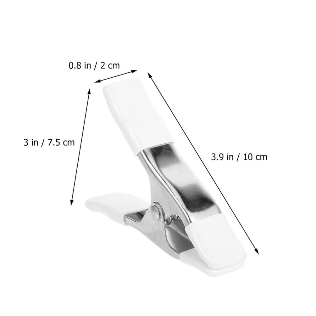 Housoutil Backdrop Spring Clamps 8pcs Plastic Backdrop Stand Clamps Photography Heavy Duty Spring Clips for Background Stand,photo Studio,photography,wood Working White