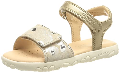 Geox J Sandal Haiti Girl, Sandalias para Niña, Multicolor (Beige/Platinum), 28 EU Cover