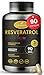 RESVERATROL POTENTE 5 EN 1 | Antioxidante Natural Puro y Antienvejecimiento | Granada + Uva + Quercetina + Vitamina C | Apoyo Cardiovascular y Sistema Inmune | 90 Cápsulas Vegano | 3 Meses | Lazarraga