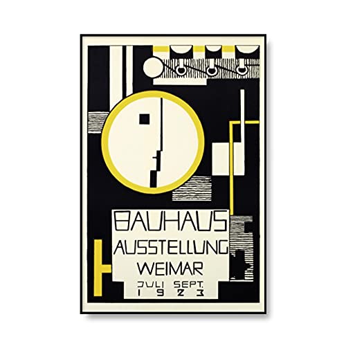 Bauhaus Ausstellung 1923 Weimer poster y poster impreso arte de pared cuadro lienzo pintura hogar sin marco lienzo pintura A1 50x75cm Cover