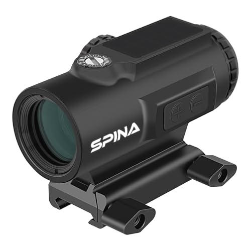 SPINA OPTICS 1X Prism Scope Red Dot Sights with Solar Panel and QD Picatinny Mount | Prism Sight with Red&Green Reticle