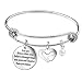 Produktbild Armbänder Geburtstag Geschenke für Frauen Mädchen Teens Grand Kinder Anhänger Silber Charm Herz Armreif