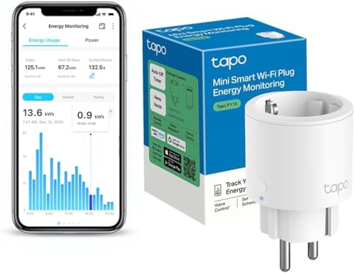 Tapo P115(1-Pack)-Enchufe Inteligente WiFi, Plug&Play, Monitoreo Energético