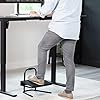VIVO Ergonomic Height Adjustable Foot Rest Relief Platform, Elevated Stool for Comfortable Sit to Stand Workstation, Non-Slip Surface, Portable, Home Office Classroom Use, Black, STAND-FT01