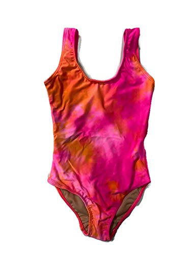 Image of One Piece Basic Camp Swimsuit (Pink /Orange Tie Dye, Small 7 /8)