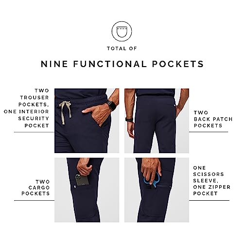 FIGS Cairo Cargo Scrub Pants for Men – Navy Blue, S by FIGS - Used condition - Image 7