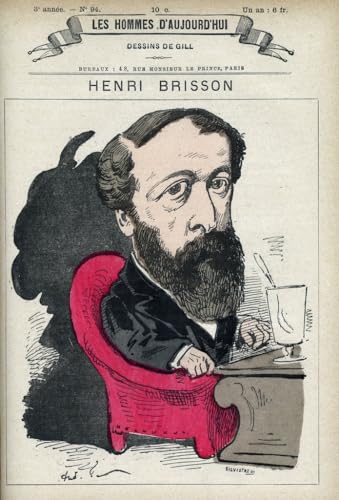 Portrait d'Eugène Henri Brisson Andre Gill impression sur toile premium 50x70 cm d'art rétro