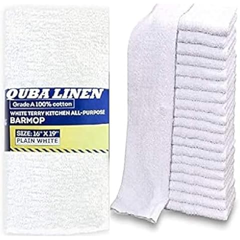 QUBA Linen - Bar Mops Towels, 12 Pack Cover