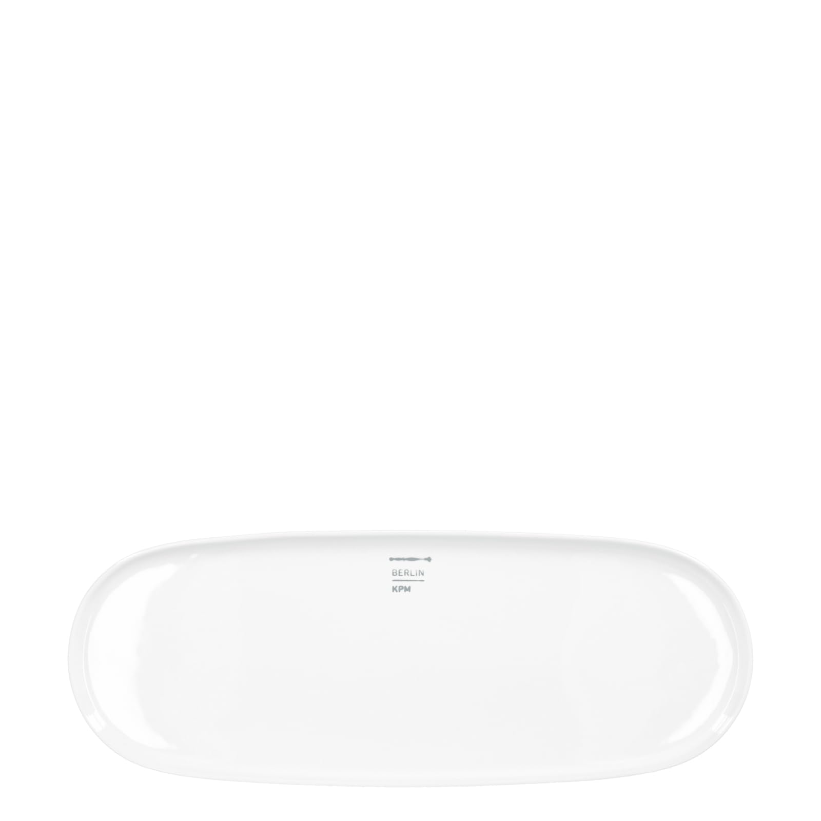KPM Berlin LAB Piatto ovale lungo – 35 cm, piatto da portata in porcellana, piatto da portata o vassoio, fatto a mano, bianco in confezione regalo