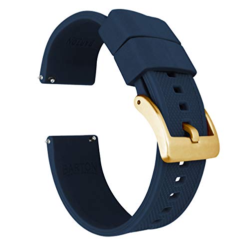 Image of BARTON Elite Silicone Watch Bands - Gold Buckle Quick Release