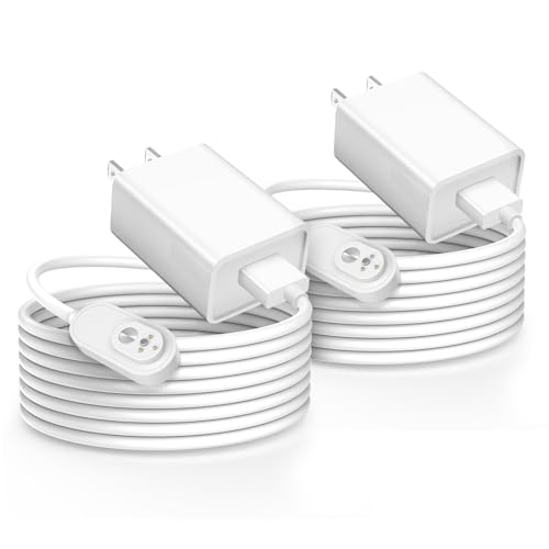 Arlo 2 Pack 10FT Magnetic Charging Cable - Compatible with Arlo Pro 5S 2K 4 3 Ultra 2 Ultra Go 2 Security Cameras - Weather Resistant Connector Power Adapter