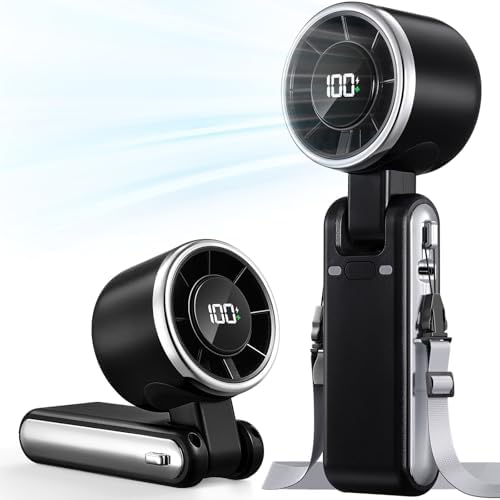 Portable Handheld Turbo Fan - 5 Gear High Speed 4000mAh Rechargea...
