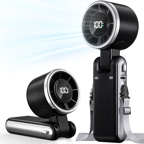 Bearwind Portable Handheld Turbo Fan - 5 Gear High Speed 4000mAh...