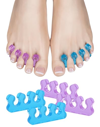 SUNFATT Toe Separators for Pedicure Toe Separators for Women Pedicure Toe Spacers for Separating Toenails or Nails Easy Finger and Toenail Polish Grooming Soft Gel Toe Spacers Pedicure Kit.
