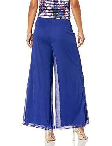 Image of Alex Evenings Womens Wide Leg Chiffon Dress Pant for Mother of The Bride, Elegant Party Outfit (Petite and Regular Sizes)