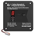 RV Carbon Monoxide and Propane Detector, 2 in 1 Dual CO/LP Gas Alarm,Replace The Old 31011,100dB Loud Alarm,12V DC for Motorhome Travel Trailer, Motor Coach, Truck Camper (R503 Flush Mount-Black)