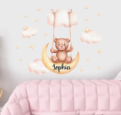 Vinilo Decorativo Personalizado Oso para Pared Infantil miniatura 4