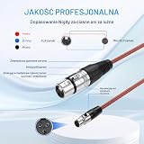 PNGKNYOCN Mini-gniazdo XLR do gniazda XLR kabel audio mikrofonowy do mikrofonu, kamery, miksera audio, wzmacniacza (1M/3.2FT)