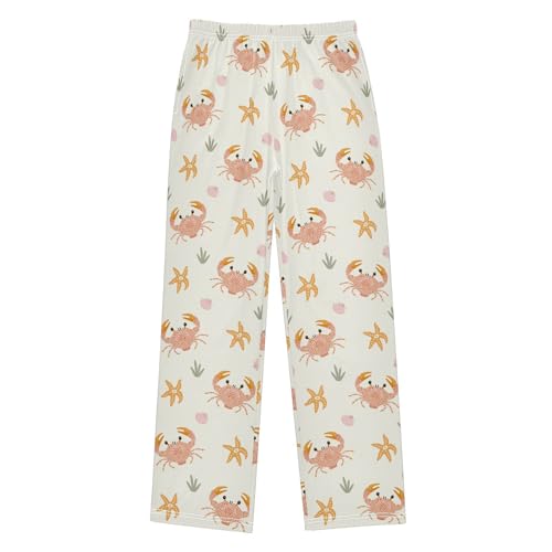 ZZKKO Cartoon Crabs Starfish Boys Pants for Kids Jogger Pants with Pockets S-XL