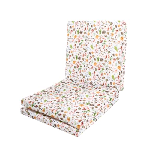 MIMUSELINA Colchoneta Bebe Suelo Alfombra Bebe 120x120 cm | Mullida, Desenfundable y Lavable | Ideal para Gatear, Jugar y Andar | Certificado Oeko-Tex | Plegable y Aislante del Frío (Forest)