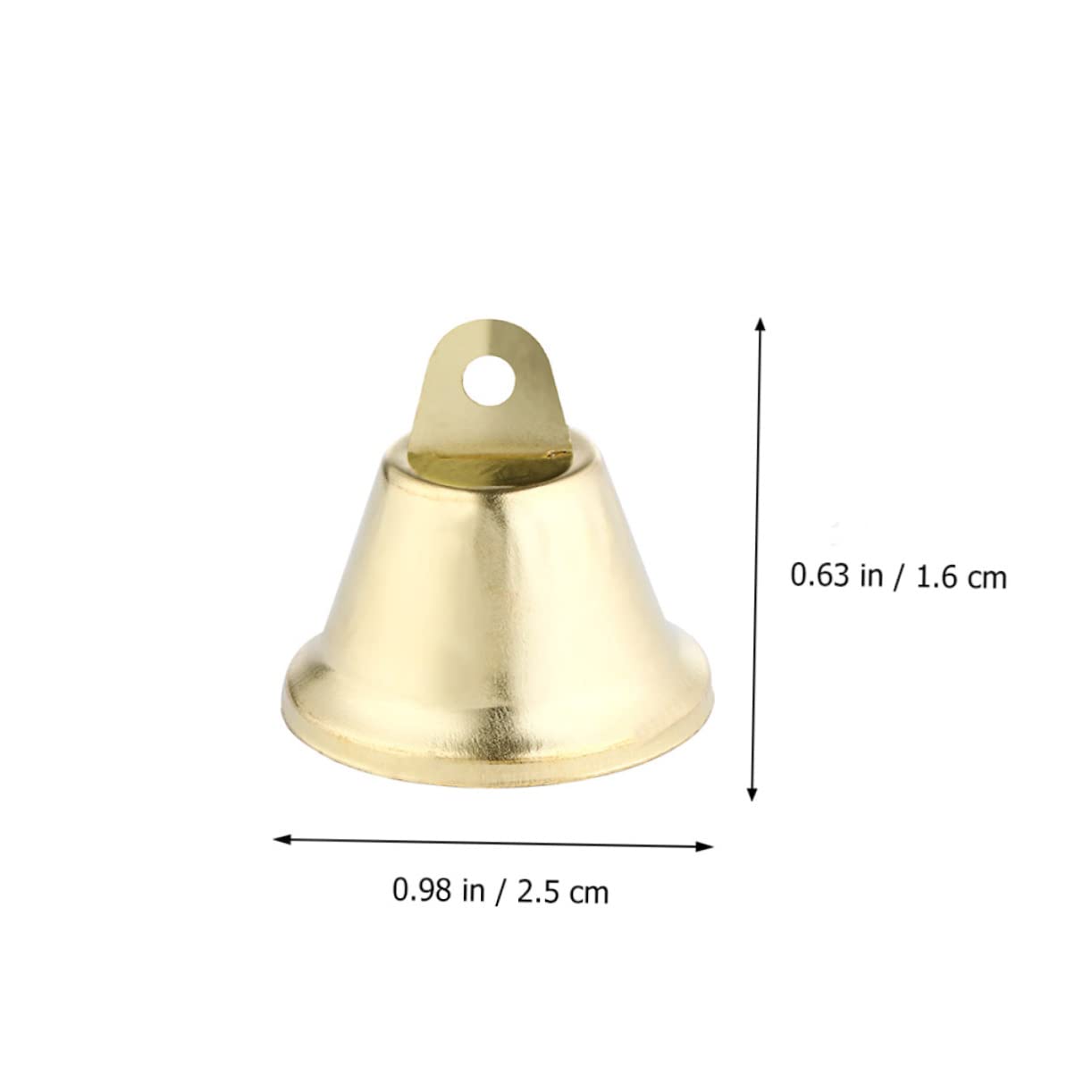 Decorazioni natalizie a forma di campana, Ciondolo natalizio con campanelle decorative a corno aperto da 72 pezzi