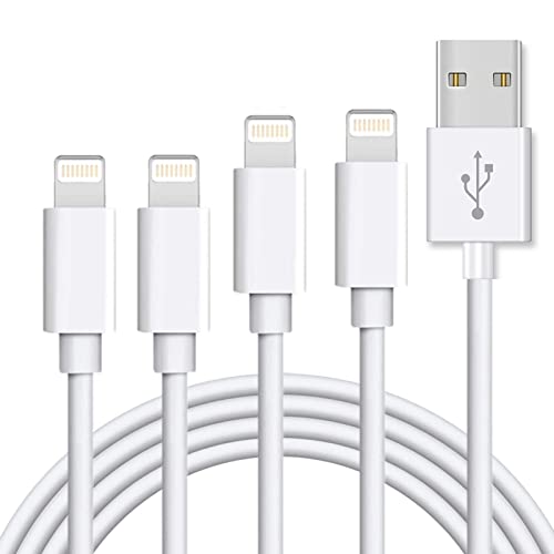 Haribol iPhone Lightning Cable Apple MFi Certified, iPhone Charger 4Pack[ 3.3FT 6.6FT] 8 Pin Lightning to USB Charger Cable for iPhone Xs/Max/XR/X/8/8Plus/7/7Plus/6S/6S Plus/SE/iPad/Nan More(White)