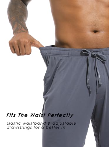 SlumberMee Mens Pajama Bottoms Viscose Made from Bamboo Sleep Shorts with Pockets and Fly Lounge Pants Sleepwear Multipack4