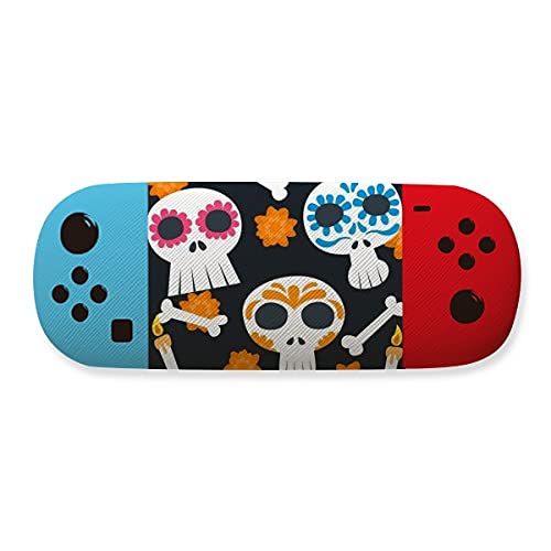 Étui de rangement pour lunettes motif illustration culture mexicaine et fleur de jour des morts